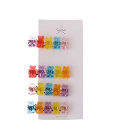 IOOOFU Mixed Cartoon Panda Bear Hair Clips Barrette Gummy Bear Candy Hairpin Kids Girls- Mixed