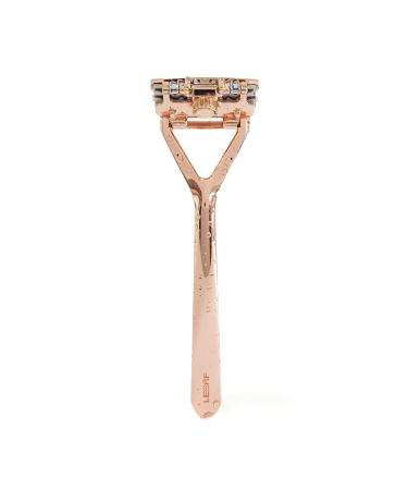Leaf Razor: Eco-Friendly Body & Head Shaver with Pivoting Head - Rose Gold - Buy Online on GoSupps.com