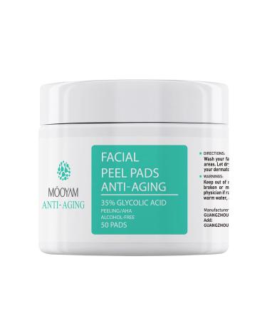 Glycolic Acid Pads 35% AHA Facial Resurfacing Pads with Vitamins B5, C & E, Green Tea, Exfoliating Face Wipes Peel Pads for Dark Spots Acne Fine Lines & Wrinkles Anti-Aging Exfoliant Pads for Face
