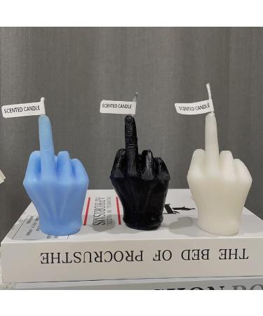 Friendly Finger Shaped Wax Candle - Funny Aromatherapy Candle for Festivals & Gifts | Scented Desktop Decor (White - Buy Online on GoSupps.com