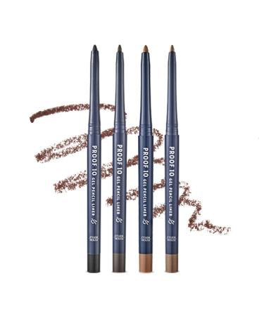 ETUDE Proof 10 Gel Pencil Liner 0.3g (#1 Black) | Long-lasting Creamy Gel Eyeliner for Precise Eye Makeup - 21AD - Buy Online on GoSupps.com