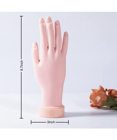 Bueuo Flexible Movable Nail Practice Hand with 60 Replaceable Nail Tips - White Complexion - Buy Online on GoSupps.com