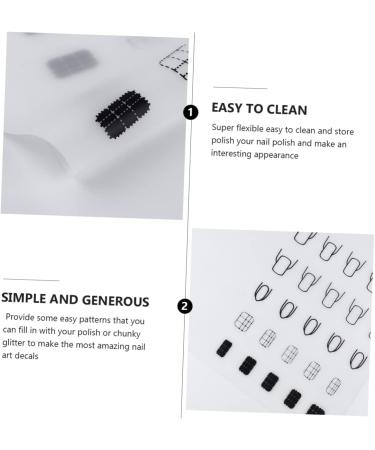 FRCOLOR Nail Practice Mat Nail Art Soft Silicone Pad Nail Manicure Mat Nail Sticker Guide Printing Mat Silicone Mat for Nails Nail Polish mat paint silicone mat Silica gel Work nail plate - Buy Online on GoSupps.com