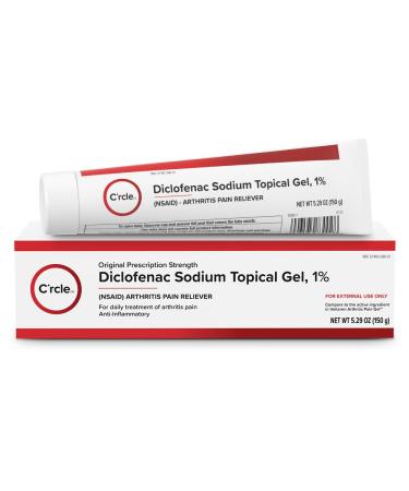 Diclofenac Sodium Gel 1% 150g Effective Arthritis Pain Reliever - Prescription Strength Anti-Inflammatory Gel - Extra Strength Arthritis Cream for Daily Use - Get Over-The-Counter Relief(1Pack) 5.29 Ounce (Pack of 1)