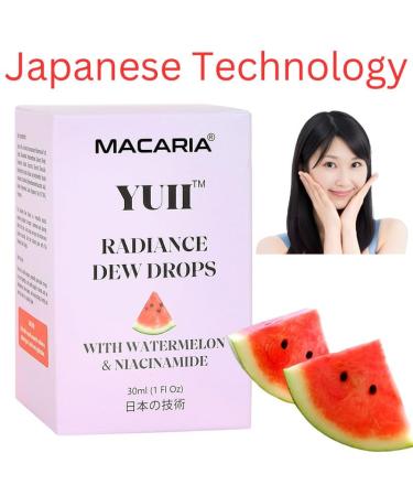 Macaria Yuii Aqua Aqua Dew Drops Face Serum Glow Watermelon And Niacinamide With Vitamin E By Japanese Technology - Buy Online on GoSupps.com