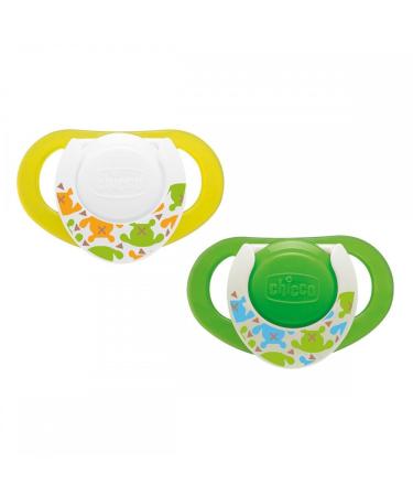 Chicco decorative pacifier Physio with ring luminous 4m+ rubber 2 pieces