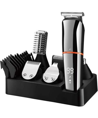 Hair Clippers 6 in 1 hair trimmer professional for men beard facial body hair clipper waterproof electric grooming eyebrow nose ear SET