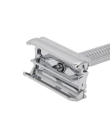 Manual Copper Safety Razor for Men - Silver Beard Shaving Tool with Base | Eco-Friendly Shaving Solution - Buy Online on GoSupps.com