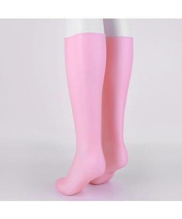 Kexpery Anti Cracking Foot Exfoliating Stockings Soft Pedicure Socks Comfortable Silicone Long Moisturizing Socks for Dry Cracked Feet (Pink) - Buy Online on GoSupps.com
