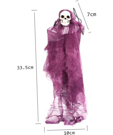 Spooky Skull Doll Halloween Decoration | Scary Hanging Ornaments & Skeleton Decor - Perfect for Outdoor & Indoor Halloween Fun - Buy Online on GoSupps.com