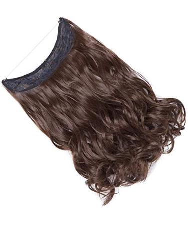 Silk-Co Adjustable Synthetic Hair Extensions with Rubber Band - Invisible Cord Corrugated 40cm Medium Brown for Women - Buy Online on GoSupps.com