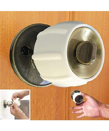 Enjoy Cover - Silicone Door knob Grips Nonslip Arthritis & Senior Living Aids Fits All Door Knob Universal Size 4 Pack White