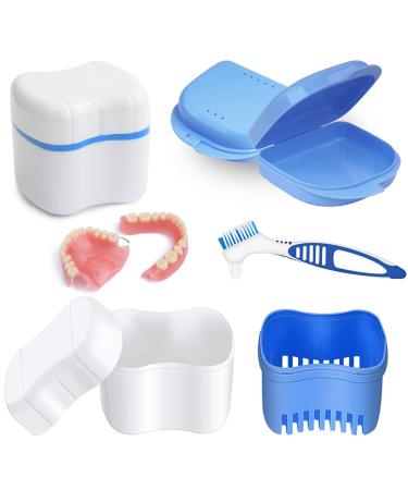 Presses storage box prosthesis box dentistry case prostheses container for incorrect teeth storage cleaning for orthodontic box braces box+ prostheses cleaner brushes blue - Buy Online on GoSupps.com