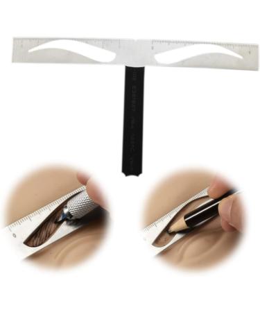 FOMIYES Eyebrow Shapes Stencil 2 Pcs Eyebrow Grooming Stencil Eyebrow Stencil Template Positioning Ruler Stainless Steel - Buy Online on GoSupps.com