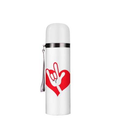 American Sign Language I Love You Insulated Water Bottle 19 OZ Stainless Steel Travel Mug For Drink Sports Camping Hiking Outdoors