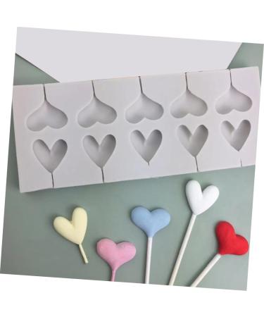 COLLBATH 2pcs Baking Mold/Cake Mold Lollipop Chocolate DIY Candy Mould Sucker Jelly Shaped Maker Fudge Heart Cake Mold Heart-Shaped Heart Silicone Lollipop molds White - Buy Online on GoSupps.com