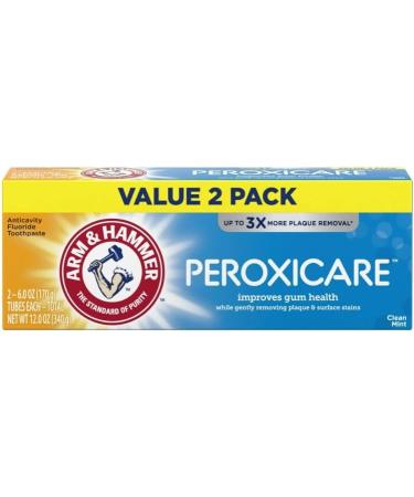 Arm & Hammer Advance White Toothpaste Peroxicare Anti Cavity Fluoride Clean Mint - 6 Oz - Pack Of 2