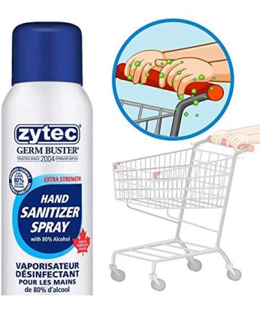 zytec Germ Buster Sanitizer Spray Extra Strength 80-Percent 352 Gram 500 ml (Pack of 1) - Buy Online on GoSupps.com