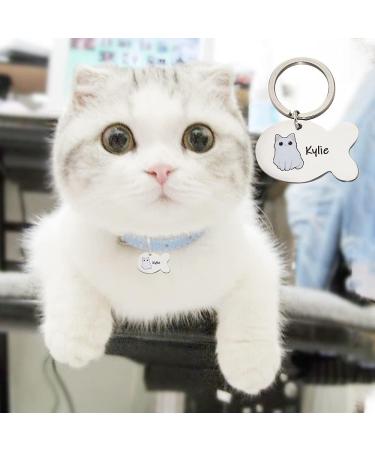 Personalized Engraved Cat Collar - Stainless Steel Name & Phone Number - Select from 10 Designs - Call My Mom I'm Very Scared Statement - Ideal Gift for Cat Lovers - Buy Online on GoSupps.com