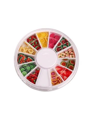 Creative Nail Art Decoration Cute Fingernails Fresh Fruit Multi-Purpose Polymer Clay Fruit Sticks(12 Patterns).