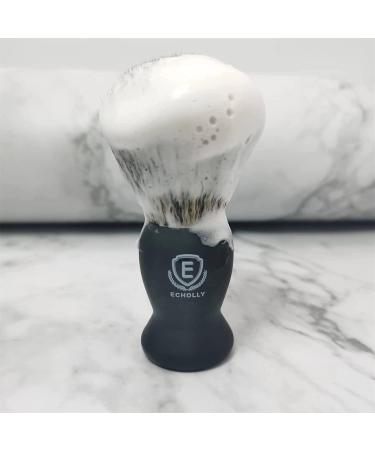 Echolly Luxury Shaving Brush for Men - High End Lather Brush with Smooth Rubber Handle - Perfect Father's Day Gift - 1.4 x 1.4 x 4.2 Inch - Buy Online on GoSupps.com