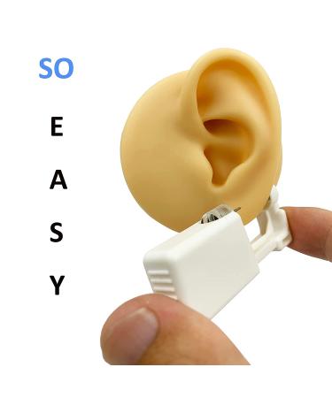 2Pcs Disposable Sterile Ear Piercing Kit - Manual Ear Piercing Gun with Silver Beads Studs - Buy Online on GoSupps.com