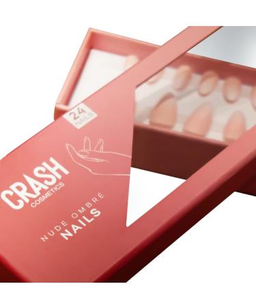 CRASH Cosmetics Nude Ombr Nails | False Artificial Art Fake Nails with Tip Glue Shop Internationally! - Buy Online on GoSupps.com