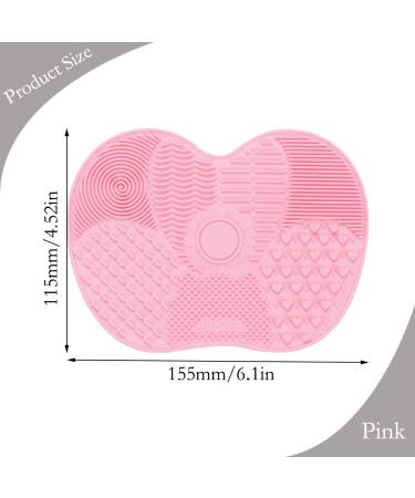 Silicone Makeup Brush Cleaning Pad - Portable Dual Wash-Up Mat for Dry & Wet Cleaning (Pink) - Buy Online on GoSupps.com