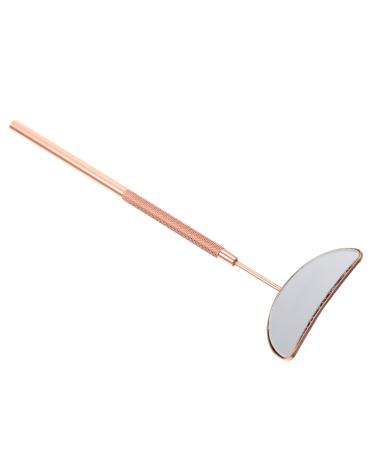 COHEALI Eyelash Mirror Vanity Makeup Mirror 1pc Eyelash Mirror Eyelash Check Mirror Large Half Moon Lash Mirror for Eyelash Extensions Makeup Mirror Beauty Eyelash Tool Golden