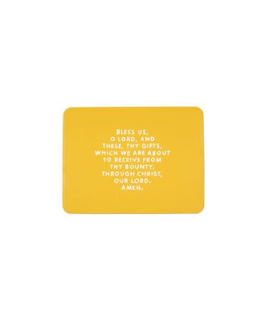 Be A Heart/Silicone Placemats for Kids and Toddlers/Meal Blessing Placemat/BPA-Free Non-Slip Design (Mustard)