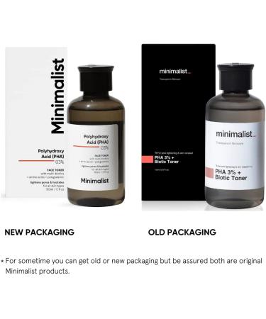 Minimalist PHA 3% Alcohol-Free Face Toner - Pore Tightening & Hydrating for Oily, Acne Prone & Sensitive Skin | 150ml - Buy Online on GoSupps.com