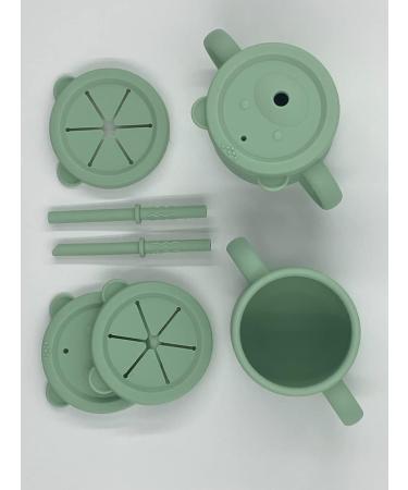 Silicone Toddler Sippy & Snack Cup Combo | BPA Free Training Cup 8 Oz | Baby Led Weaning Container | 6 Months - Buy Online on GoSupps.com