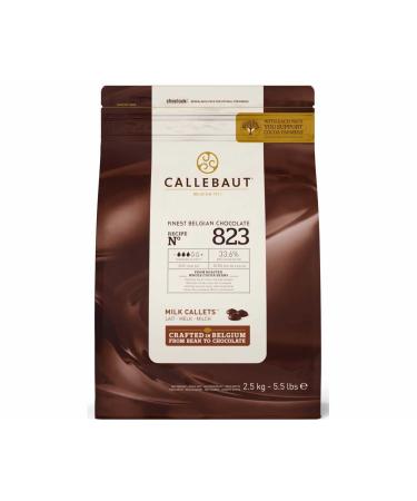 Callebaut Recipe No. 823 Finest Belgian Milk Chocolate With 33.6% Cacao, 20.8% Milk, 5.51 Pound