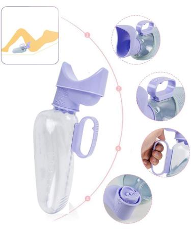 VOCA Female Urinal Container 700mL - Spill-Proof Portable Pee Bottle for Women - Easy to Clean - Home Bedridden Device - Buy Online on GoSupps.com