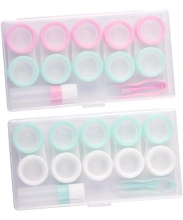 Solustrie 10-Sentence Storage Box for Colored Contact Lenses | Travel Case & Container | Eye Contact Lens Housing with Tweezers - Macaron Style - Buy Online on GoSupps.com