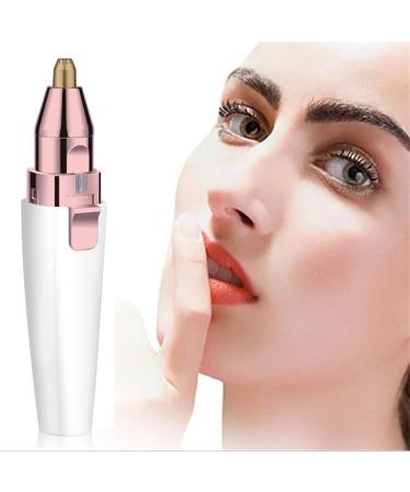 Fiij Rechargeable Facial Hair Remover & Eyebrow Trimmer for Women & Men 2 in 1 Eyebrow Razor and Painless Facial Hair Lips Body Removal with Built-in LED Light
