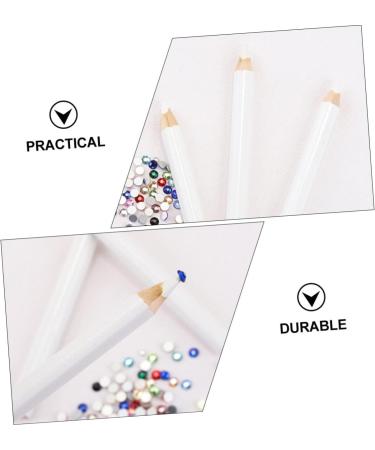 DOITOOL 60 Pcs Nail Point Drill Pencil Manicure Accessory Creative Manicure Pen Beads Crystal Diamond Pen Nail Art Picking Pen Nail Gem Jewelry Pen Gems Accessories Wood Rhinestones White - Buy Online on GoSupps.com