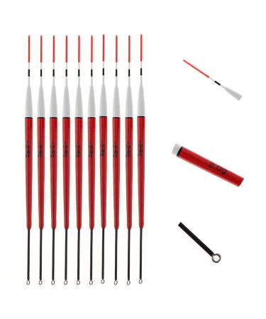 Origlam 10 pieces red fishing Pozen 2g light pole floats fishing floats set fishing tackle floats fishing poses poses fishing equipment