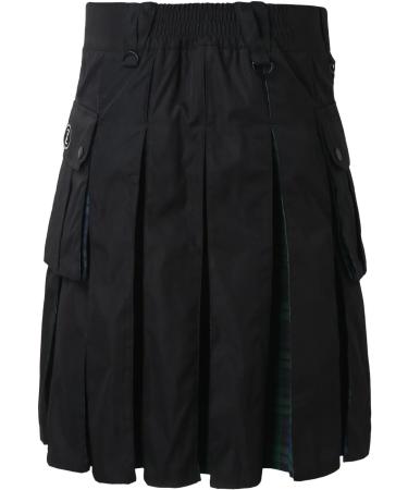 Men's Scottish Kilt Set - Red Checked Patchwork Medieval Skirt | Classic Cut Breathable Streetwear | Size 4XL - Buy Online on GoSupps.com