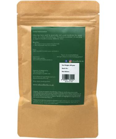 Clean Organic Giloy Powder - Tinospora cordifolia -100% Pure and Natural (100g) 100.00 g (Pack of 1) - Buy Online on GoSupps.com