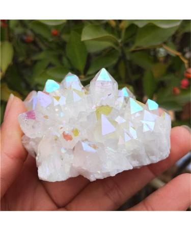 1PC Natural White Crystal Cluster 60g-300G Electroplated Angel Aura Quartz Energy Stone Colorful Point Mineral Home Decoration (Color : 1pc Size : 100-150g) 100-150g 1pc - Buy Online on GoSupps.com