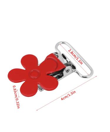 10 Pcs Mini Plum Shape Pacifier Suspender Clips - Durable Clip Holders with 25mm Ring Inner Diameter for Secure Baby Pacifier Attachment - Buy Online on GoSupps.com