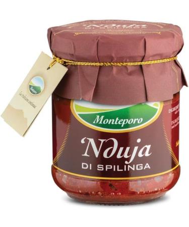 P te tartiner artisanale Spilinga Nduja en pot de verre de 180 g de Monteporo | Produit artisanal Italienne
