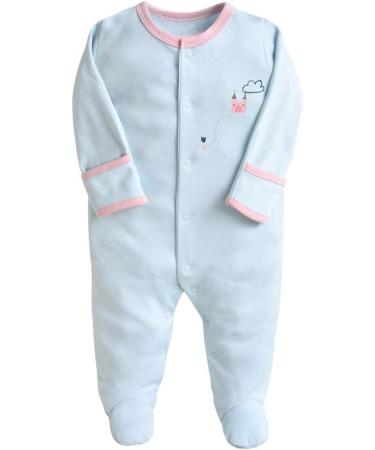 Cotton Baby Girl Rompers 3PCS Set | Long Sleeve Jumpsuits with Footies | Infant Sleepsuits 0-3 Months - Buy Online on GoSupps.com