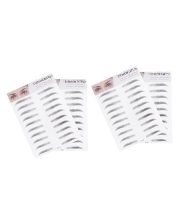 MAGICLULU 4 Pcs 3d Eyebrow Stickers Eyebrows Wash Wipes Turbans for Women The Lazy 6 Proof ze005x2pcs Blackx2pcs