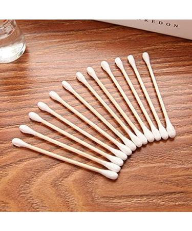Greatangle-UK 100pcs Antibacterial Cotton Swabs - Double Head Wooden Handle Makeup Sticks for Health & Hygiene - Buy Online on GoSupps.com