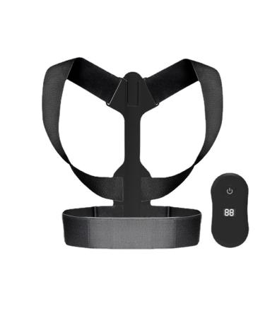 Anti Myopia Humpback Back Straightener Sitting Posture Corrector for Kid or Adults Intelligent Induction Device (Color : Black)