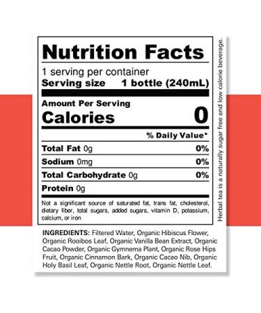 I LOVE MY BODY Herbal Detox Tea - 12 Pack Caffeine-Free | Hibiscus, Cinnamon, Nettle, Holy Basil, Vanilla, Rooibos - TEAONIC - Buy Online on GoSupps.com