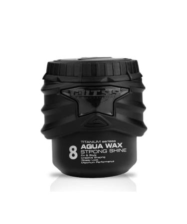 Gutts Professional 8 Titanium seriess Aqua Hair Wax Strong Shine Fix & Style Creative Shaping Glossy Look maximum Performans 150 ml Black