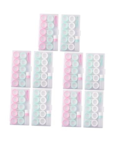Gatuida 10 sets Storage box for colored contact lenses contact lens container contact lenses case contact housing kit colored contact housing.